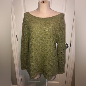 Hand made Olive Green Women's Sweater